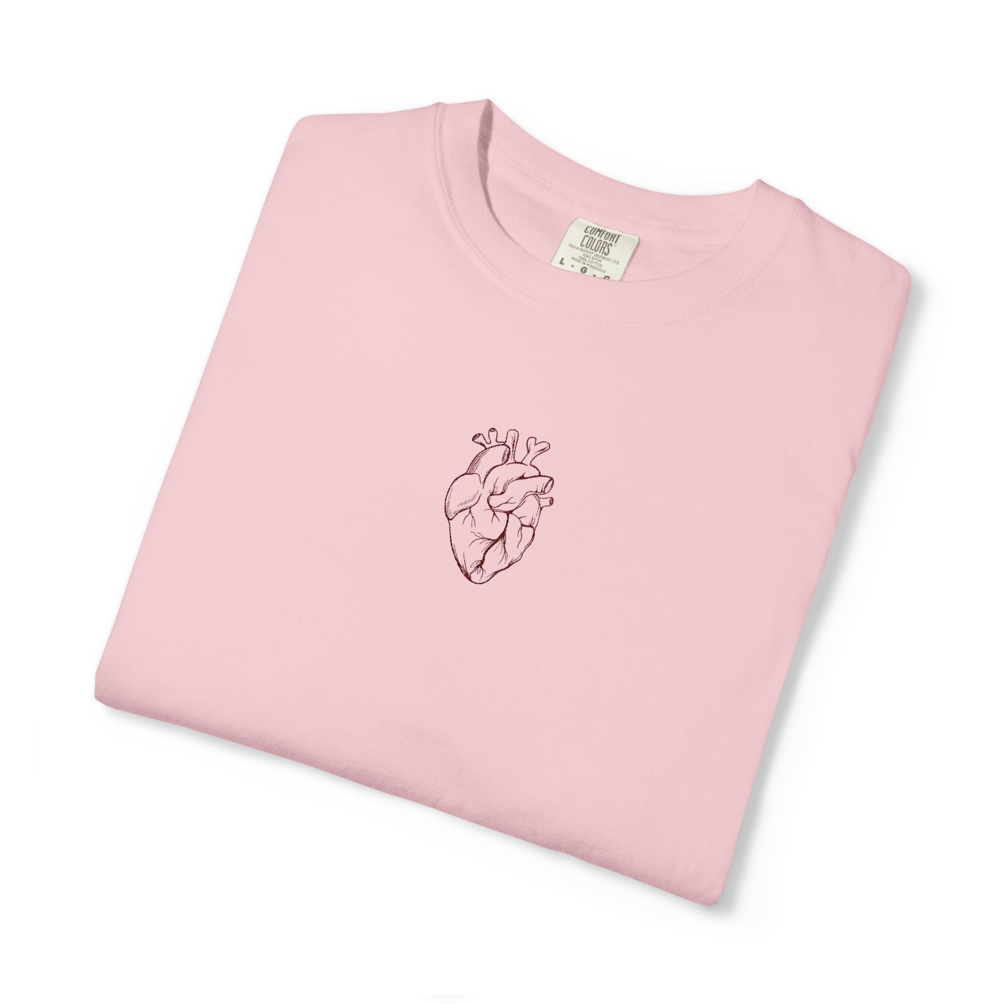 Embroidered Heart Illustration T-Shirt