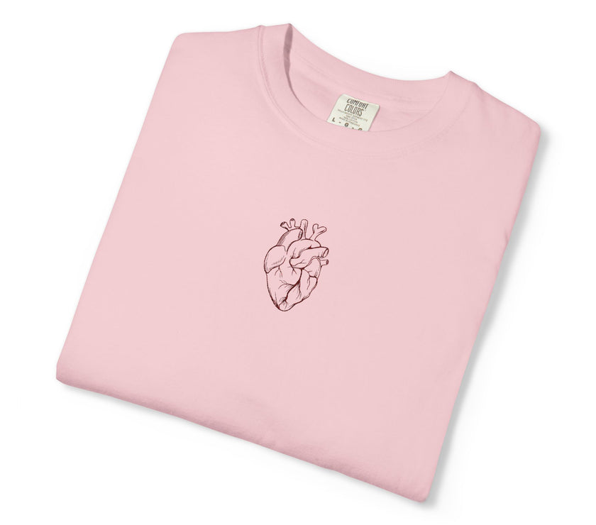 Embroidered Heart Illustration T-Shirt