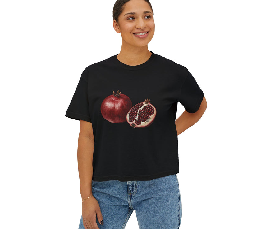 Pomegranate Boxy Tee