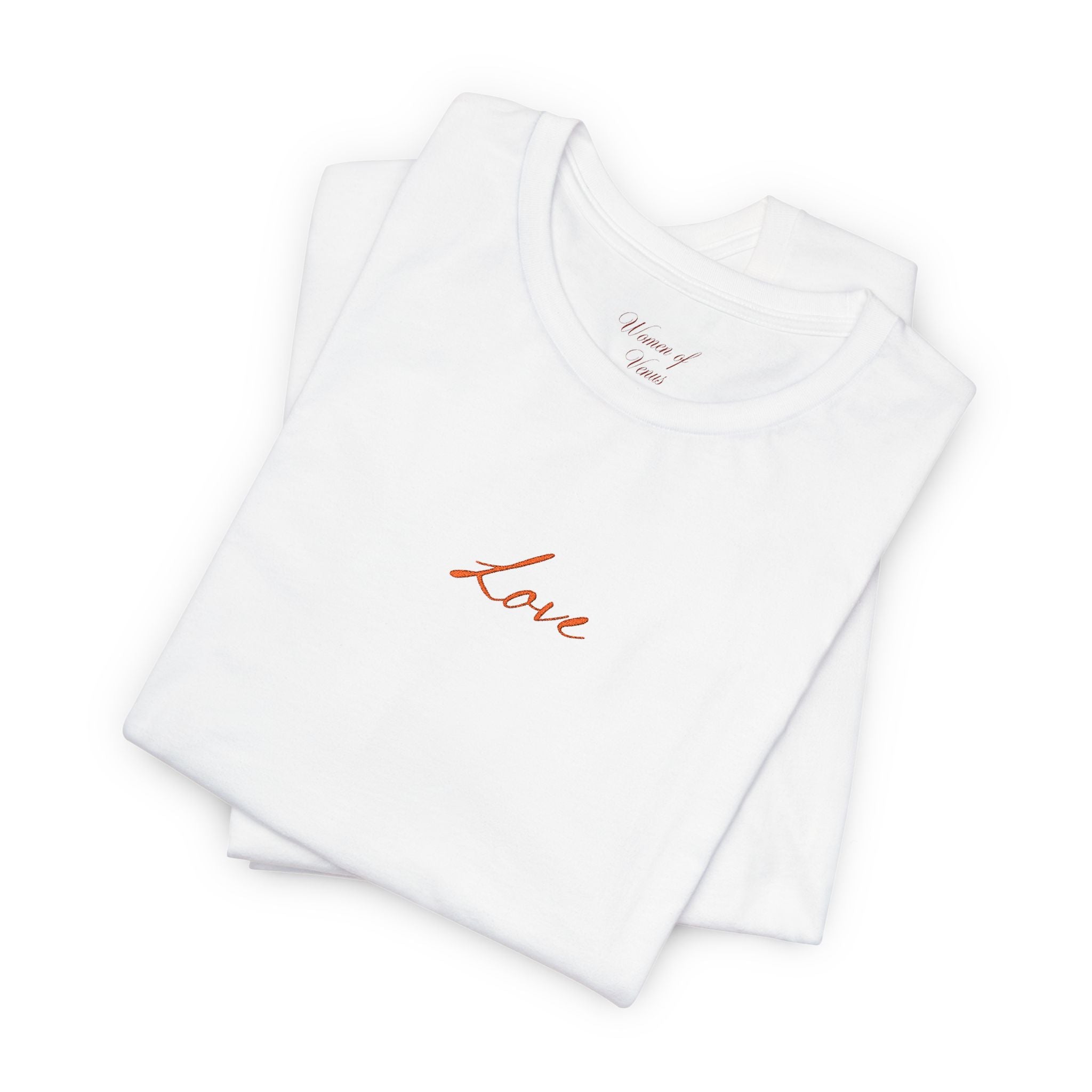 Embroidered Love  Tee with Heart Sleeve