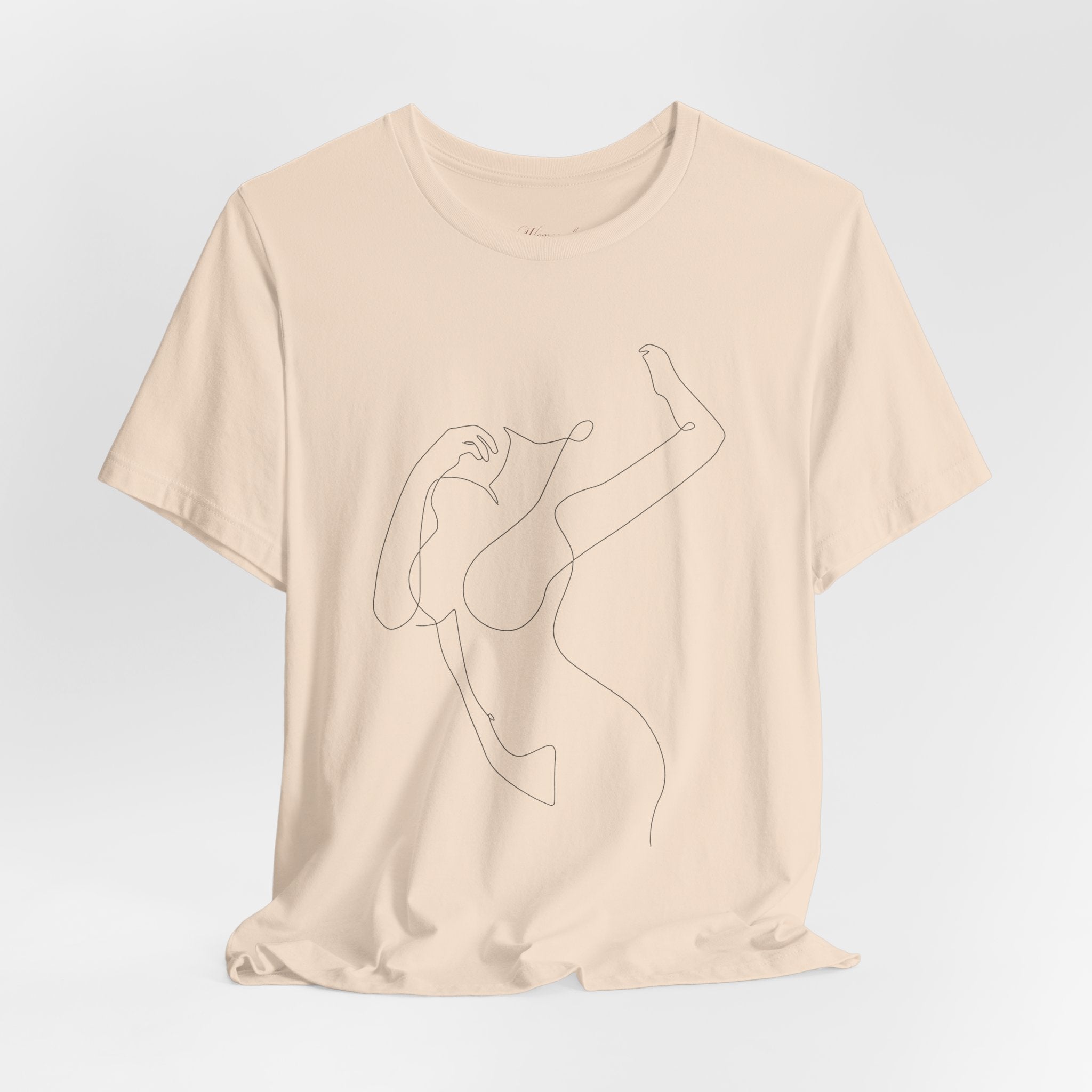 Minimal Line Art Woman Graphic Tee