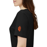 Embroidered Love  Tee with Heart Sleeve