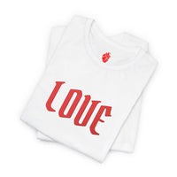 Embroidered Gothic 'LOVE' T-Shirt