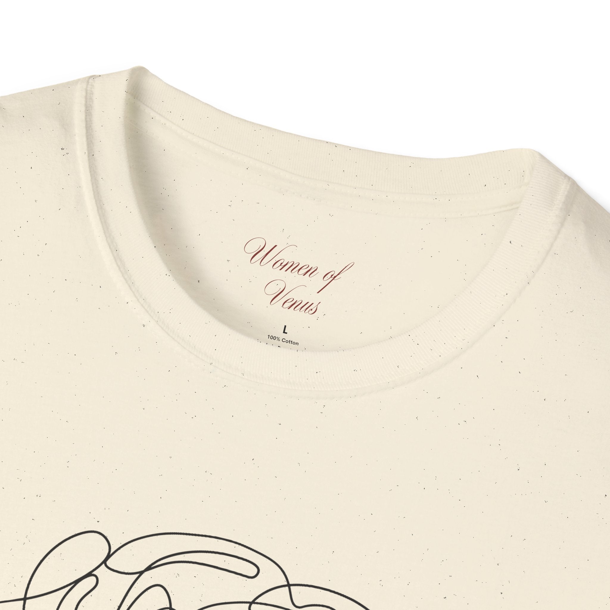 The Rose of Venus Tee – Feminine Line Art T-Shirt (100% Cotton)