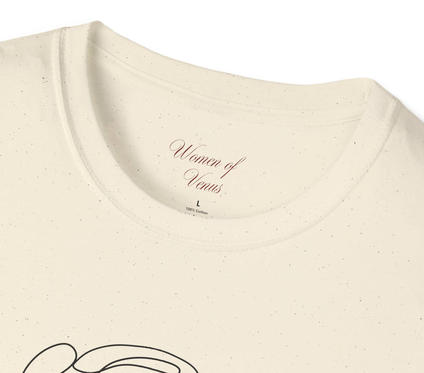 The Rose of Venus Tee – Feminine Line Art T-Shirt (100% Cotton)