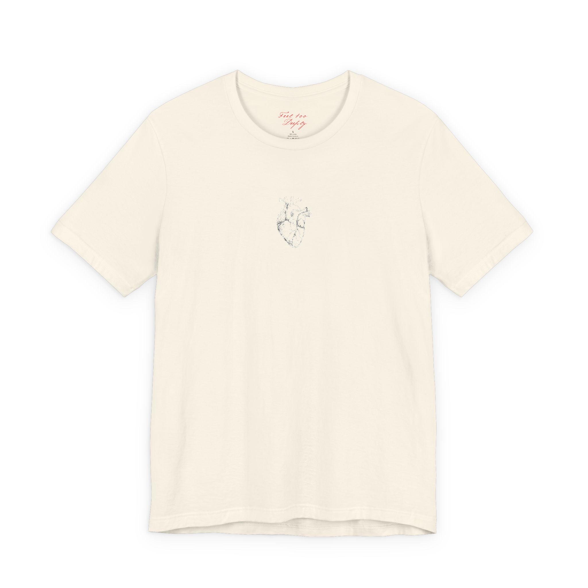 embroidered anatomical heart tee
