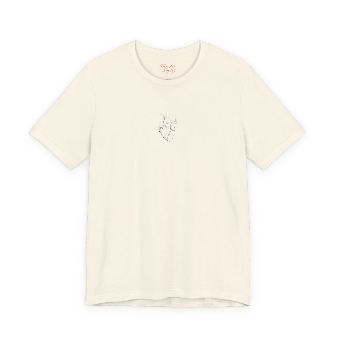 embroidered anatomical heart tee
