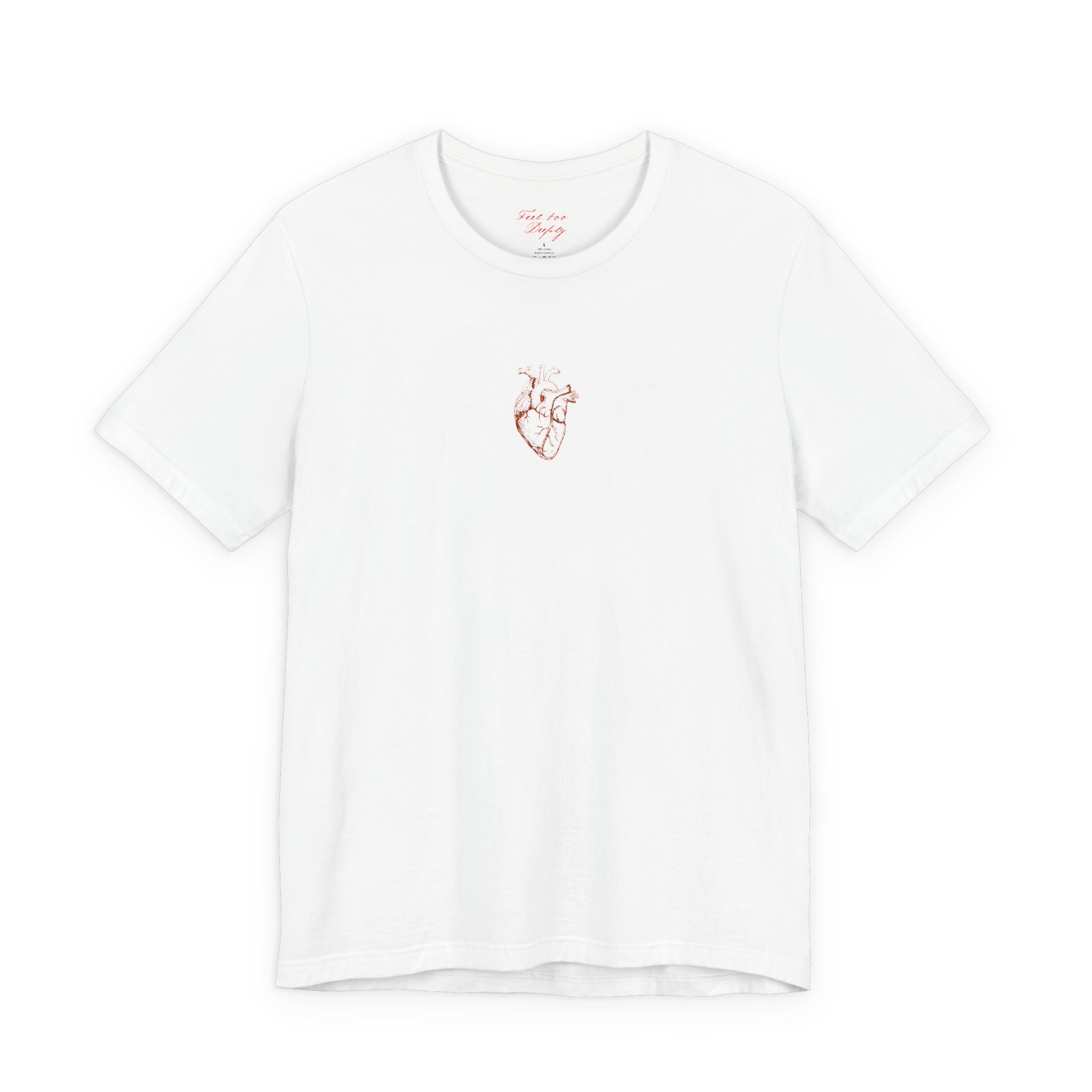 Embroidered Anatomical Heart  tee
