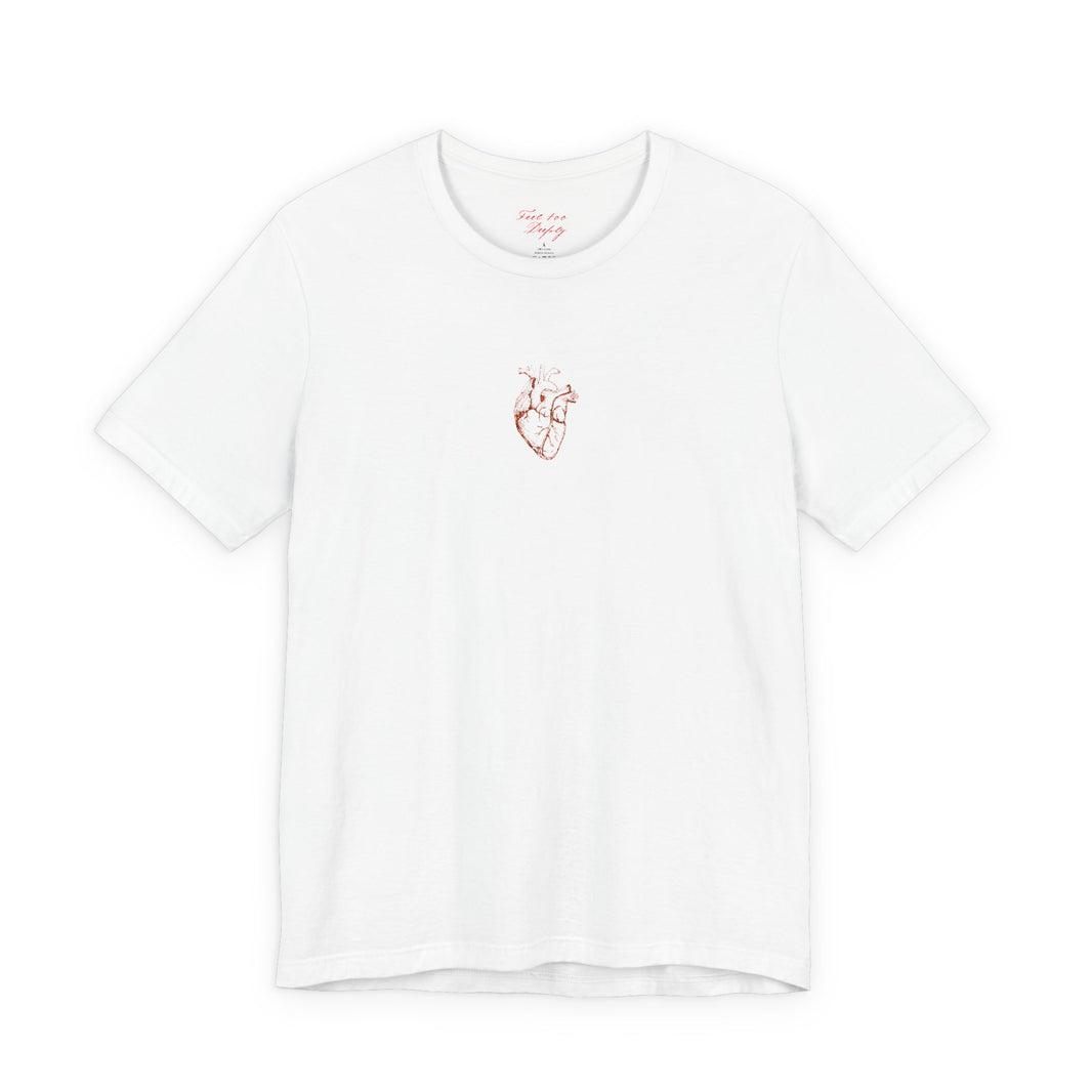 Embroidered Anatomical Heart  tee