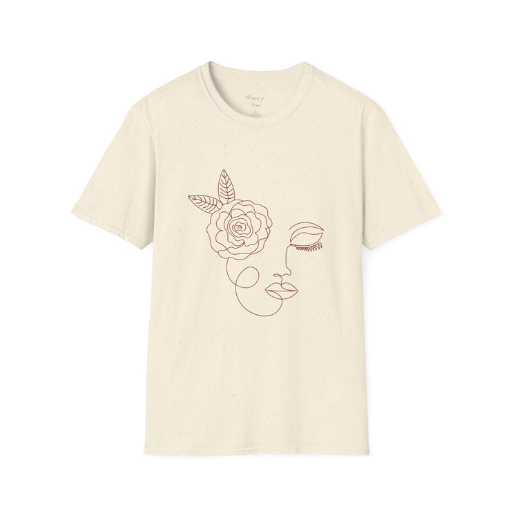 The Dreamer Tee – Minimalist Floral Line Art Softstyle T-Shirt