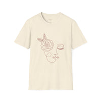 The Dreamer Tee – Minimalist Floral Line Art Softstyle T-Shirt