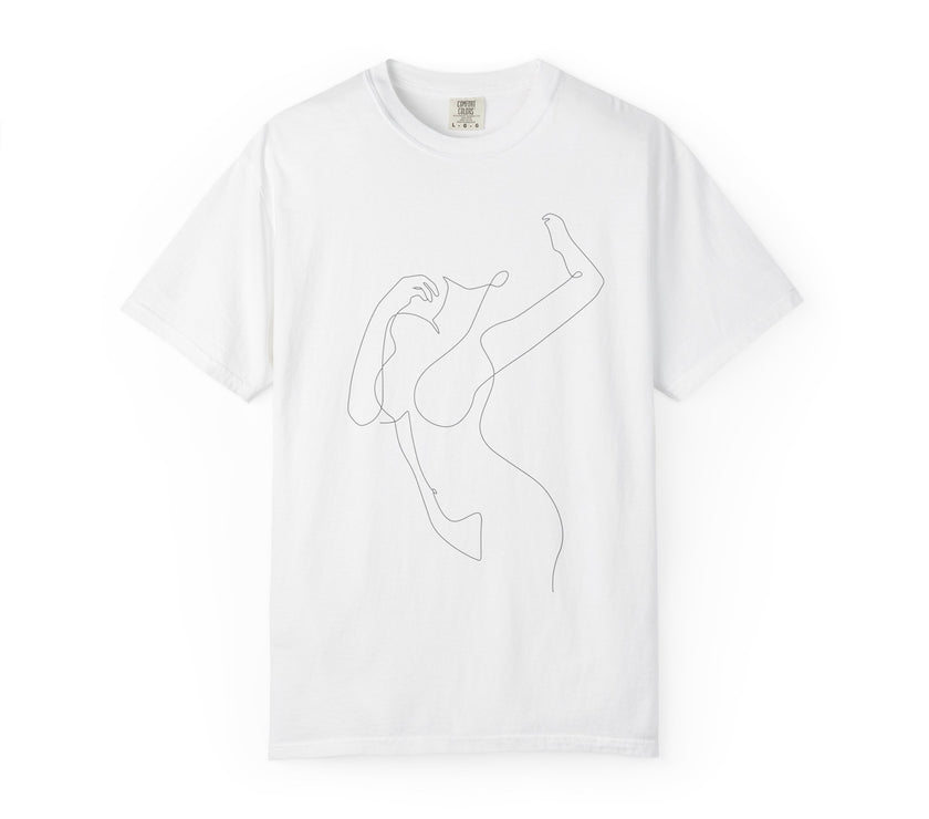 The Muse Tee – Unapologetically Feminine Line Art T-Shirt