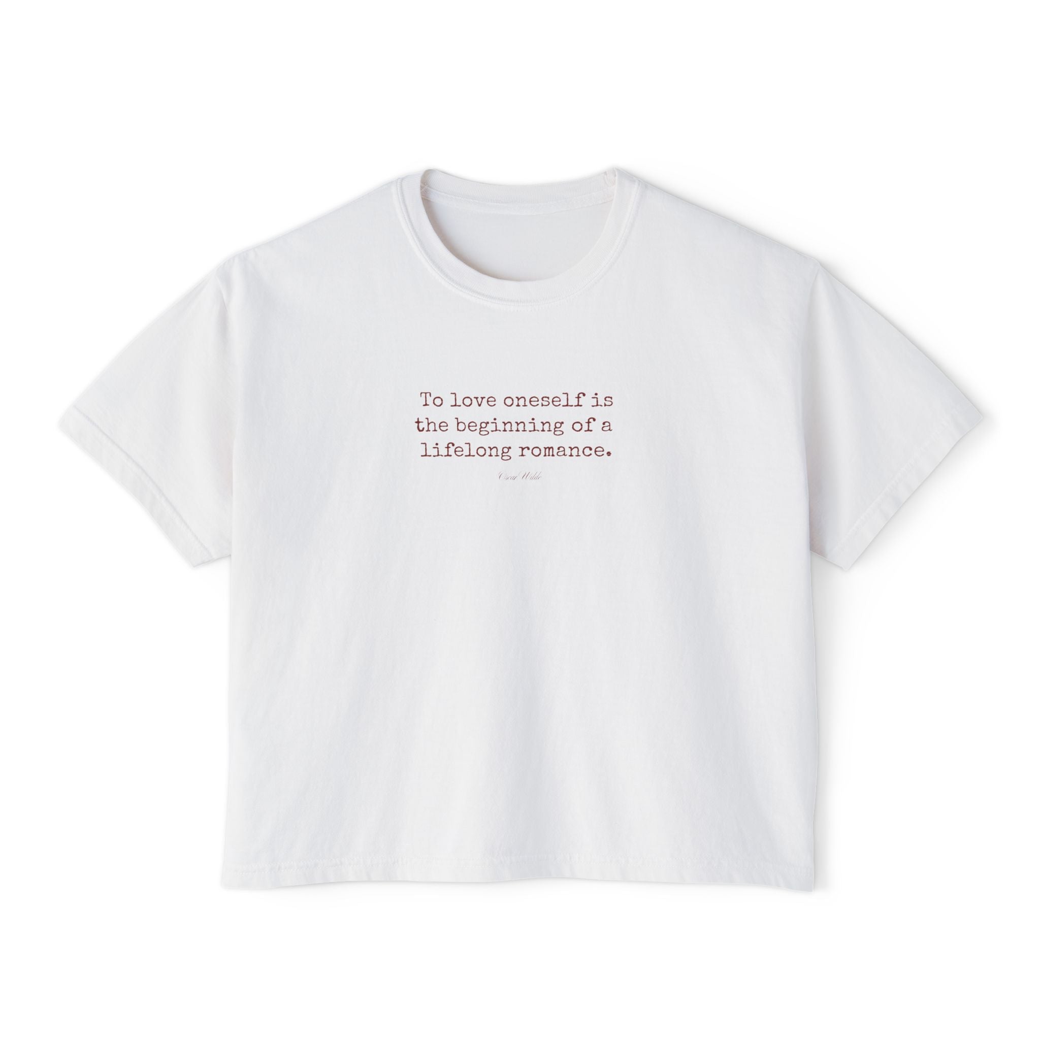 Oscar Wilde Quote - Cropped Boxy Tee