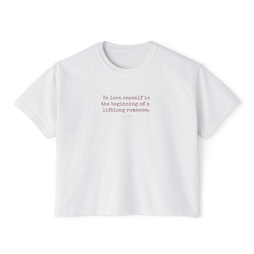 Oscar Wilde Quote - Cropped Boxy Tee