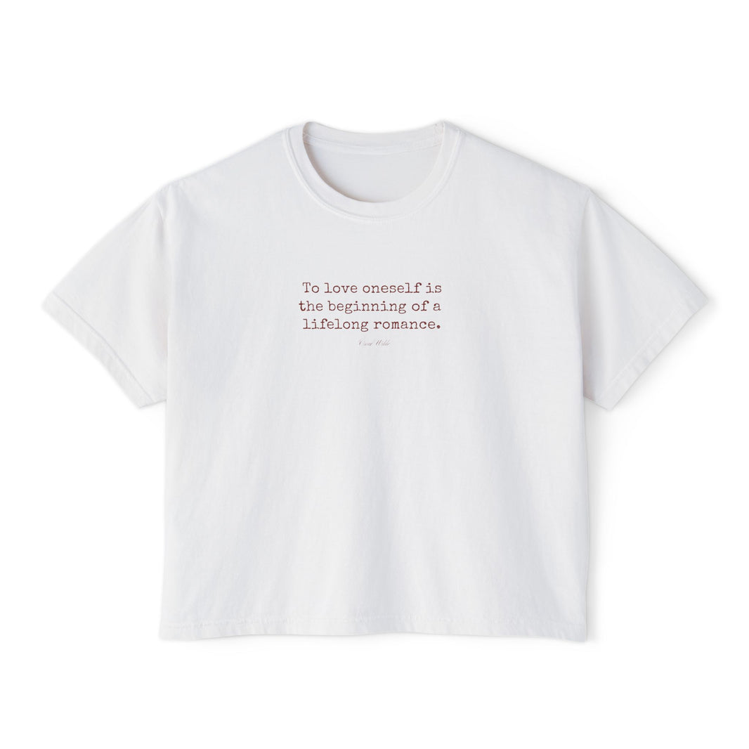 Oscar Wilde Quote - Cropped Boxy Tee