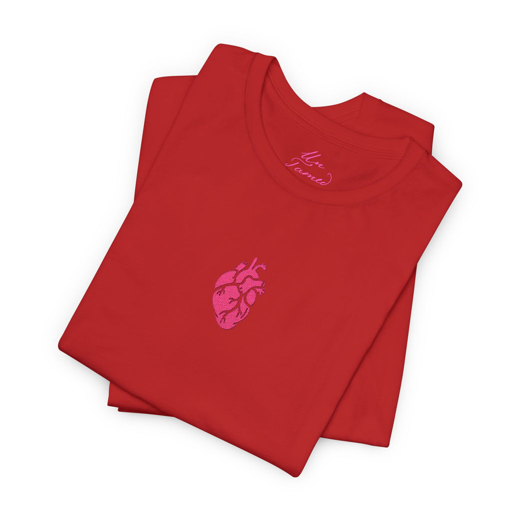 Embroidered Anatomical Heart Tee