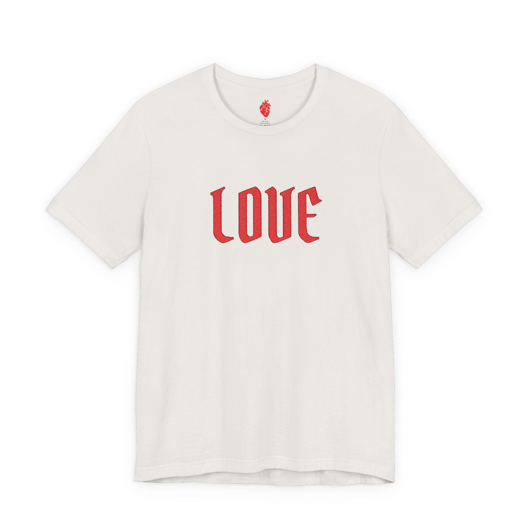 Embroidered Gothic 'LOVE' T-Shirt