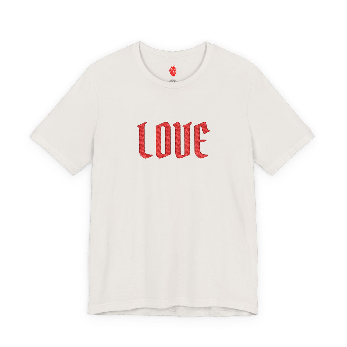Embroidered Gothic 'LOVE' T-Shirt