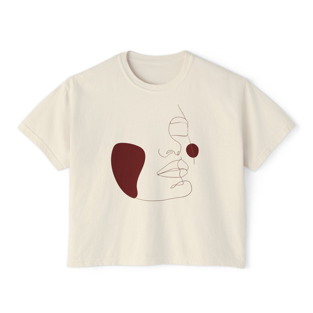 The Muse Tee - Artsy lineart cropped tee