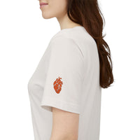 Embroidered Love  Tee with Heart Sleeve