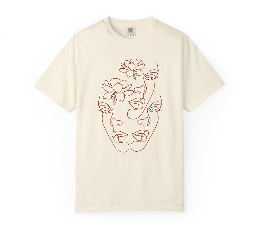 The Trinity Tee – Feminine Connection Line Art T-Shirt