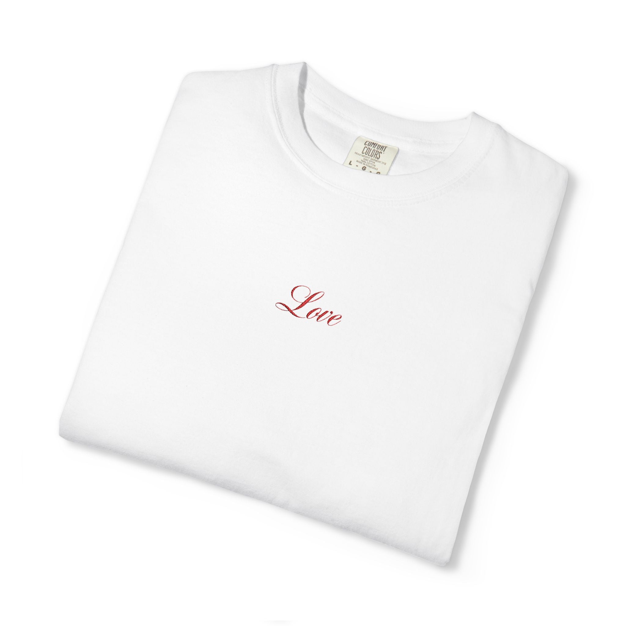 Embroidered Love t-shirt - 100% cotton