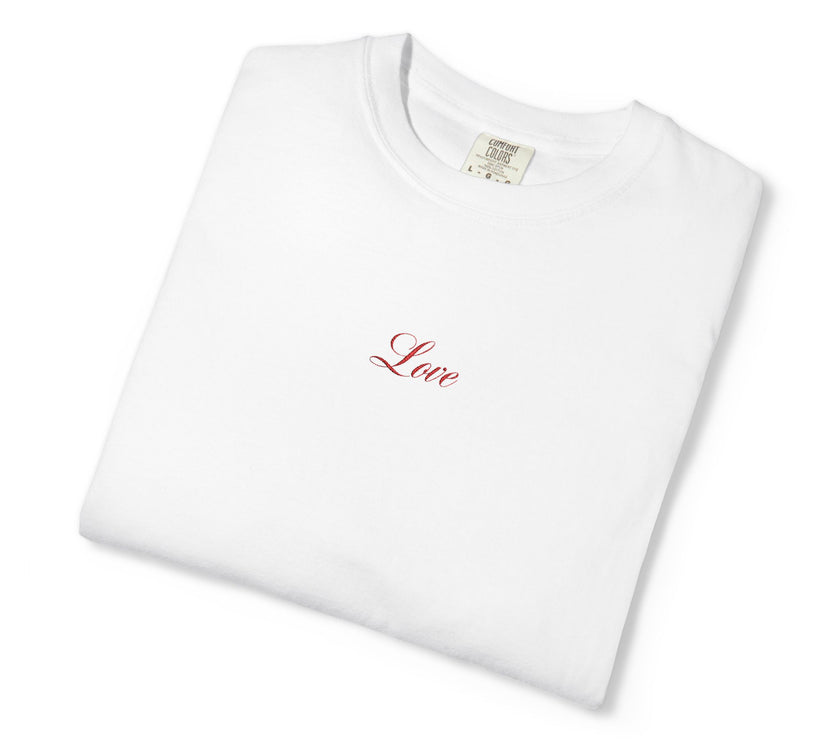 Embroidered Love t-shirt - 100% cotton