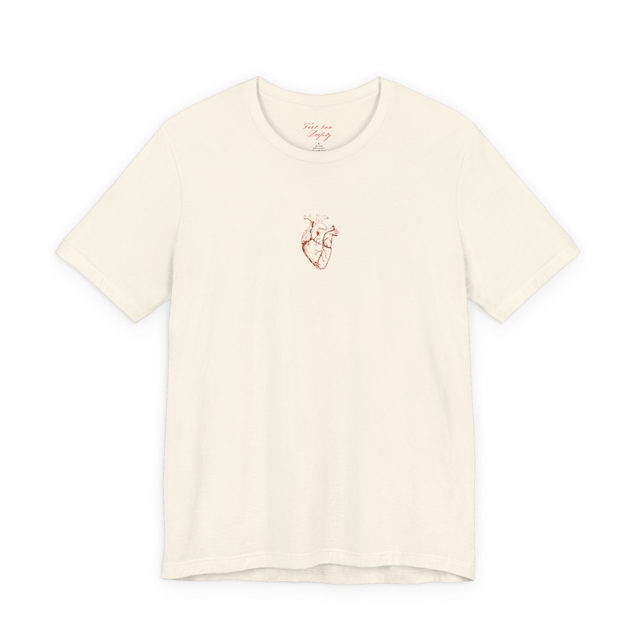 Embroidered Anatomical Heart  tee