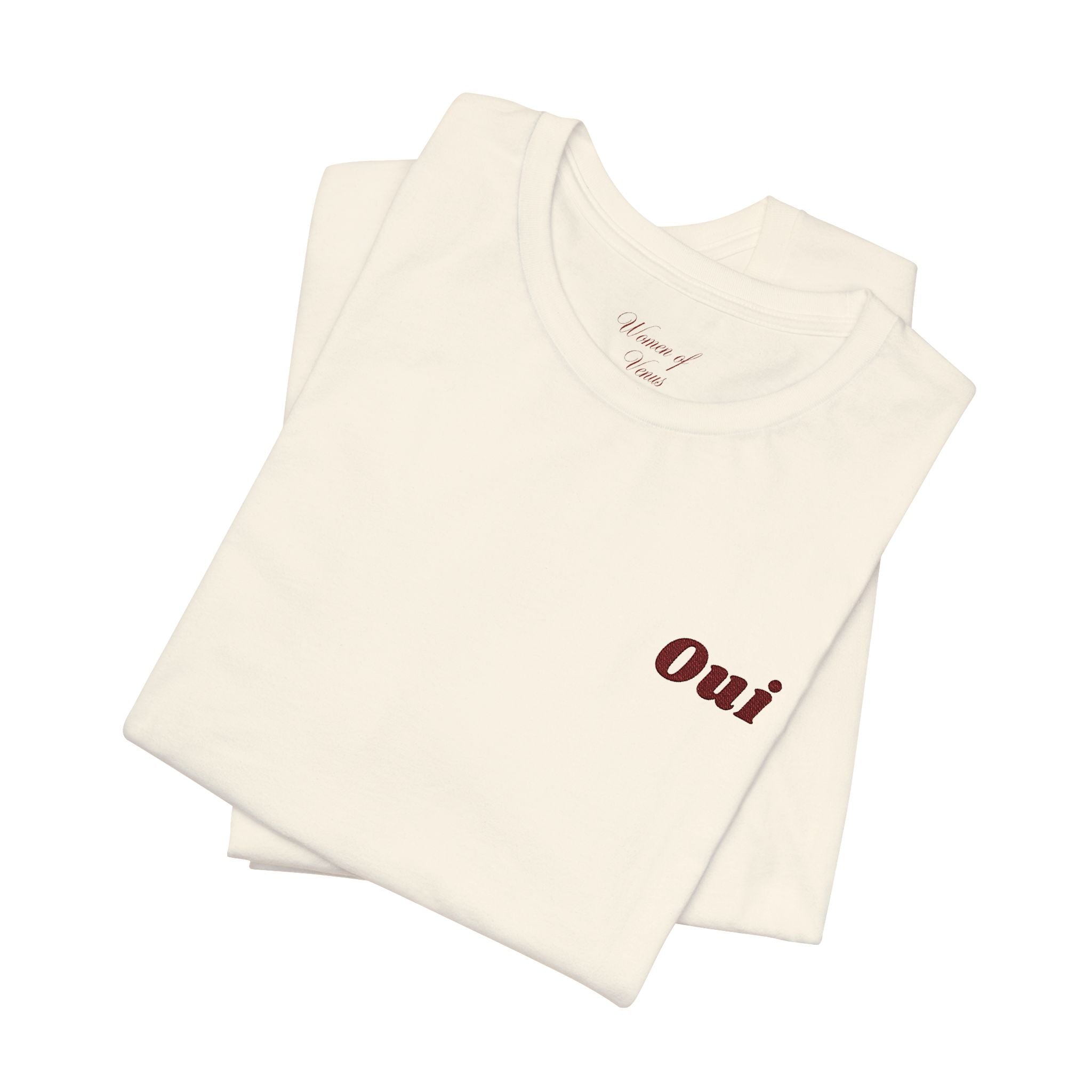 Embroidered Oui Tee