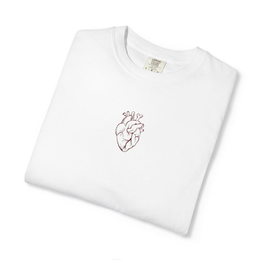 Embroidered Heart Illustration T-Shirt
