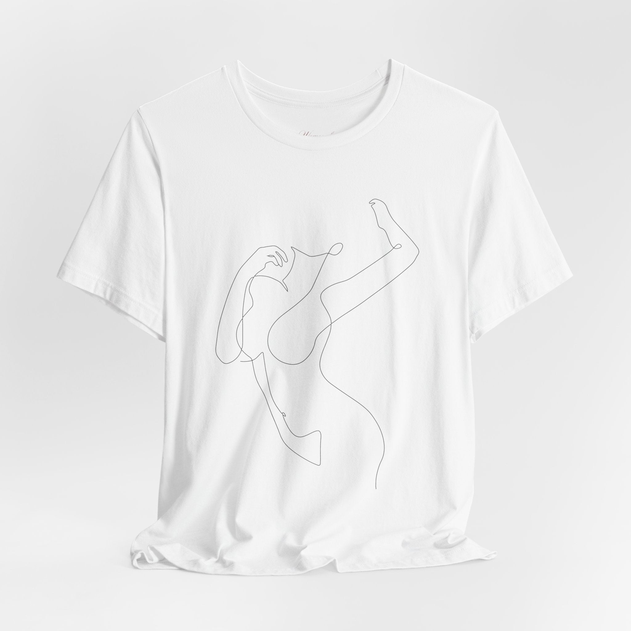 Minimal Line Art Woman Graphic Tee