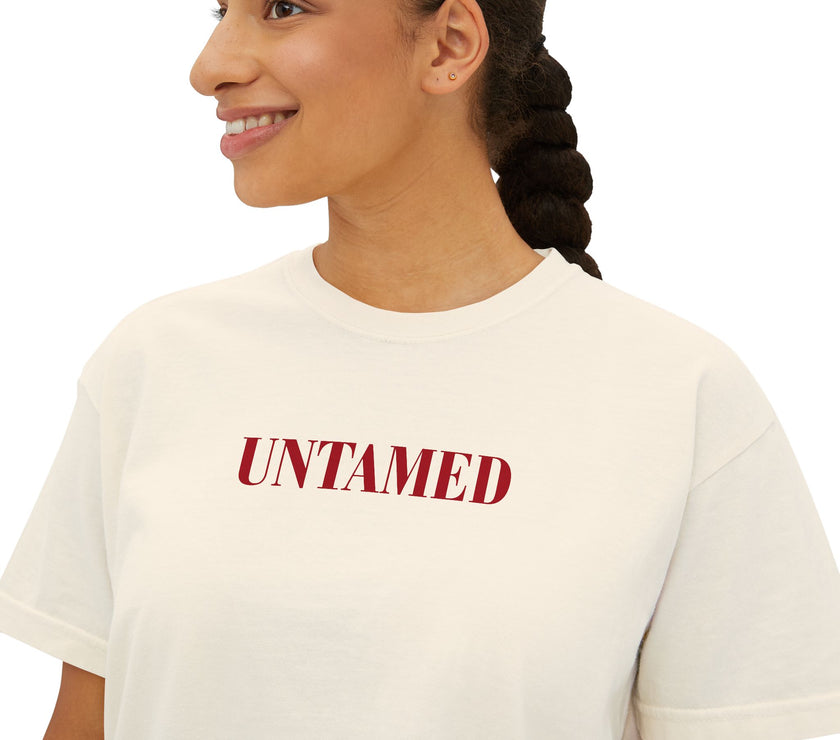 Untamed Tee | Cropped Feminine Statement T-Shirt – Wild, Sensual & Free
