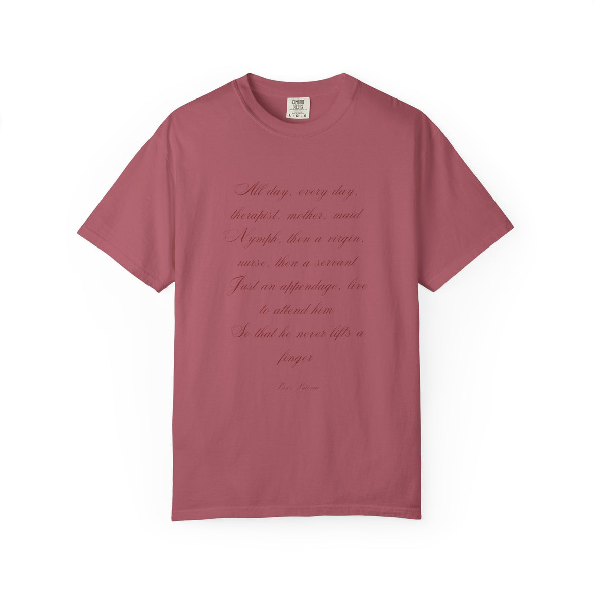 Labour Lyrics Tee | Feminine Poetic T-Shirt Inspired by Paloma Paris