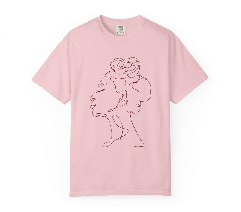 The Rebel Tee - Elegant Line Art T-Shirt for Empowerment