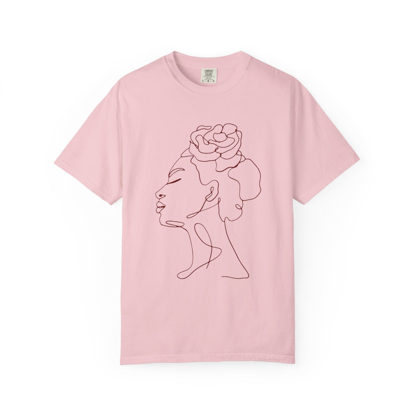 The Rebel Tee - Elegant Line Art T-Shirt for Empowerment