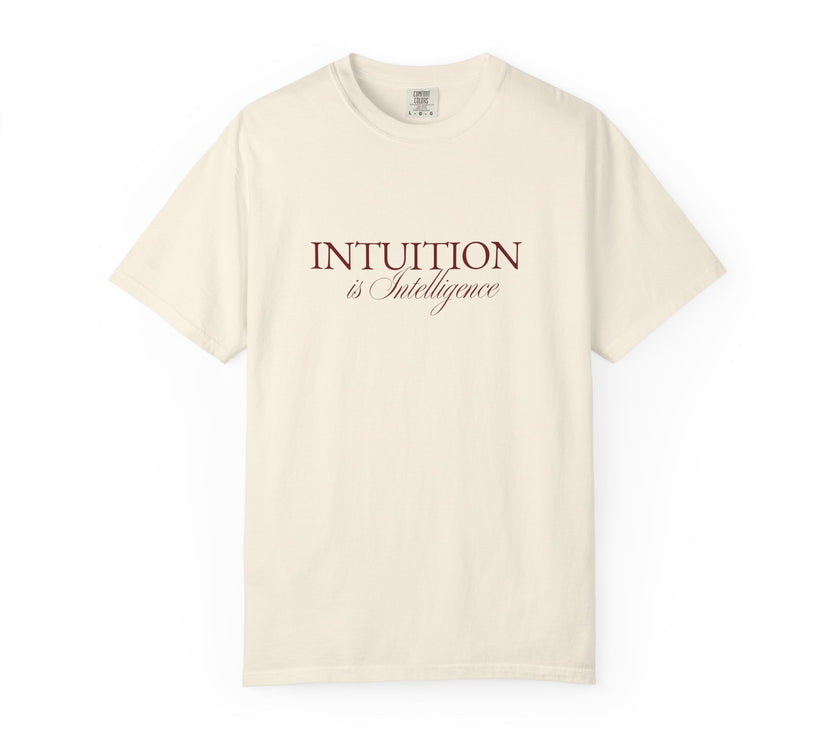 Intuition Is Intelligence Tee — Ivory Poetic Statement