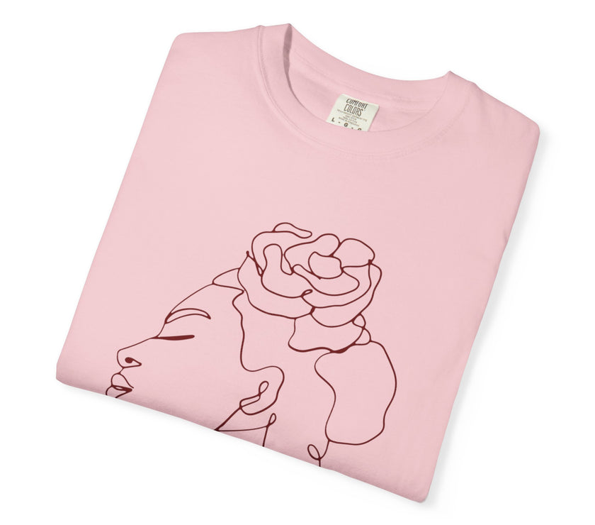 The Rebel Tee - Elegant Line Art T-Shirt for Empowerment