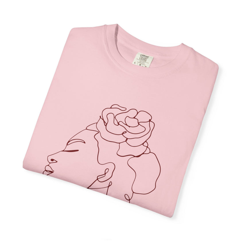 The Rebel Tee - Elegant Line Art T-Shirt for Empowerment