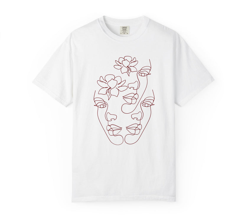 The Trinity Tee – Feminine Connection Line Art T-Shirt