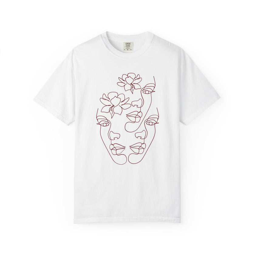 The Trinity Tee – Feminine Connection Line Art T-Shirt