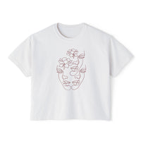 The Trinity Cropped Tee – Feminine Connection Line Art cropped T-Shirt