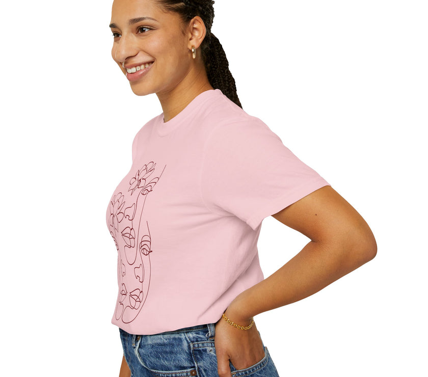 The Trinity Tee – Feminine Connection Line Art T-Shirt
