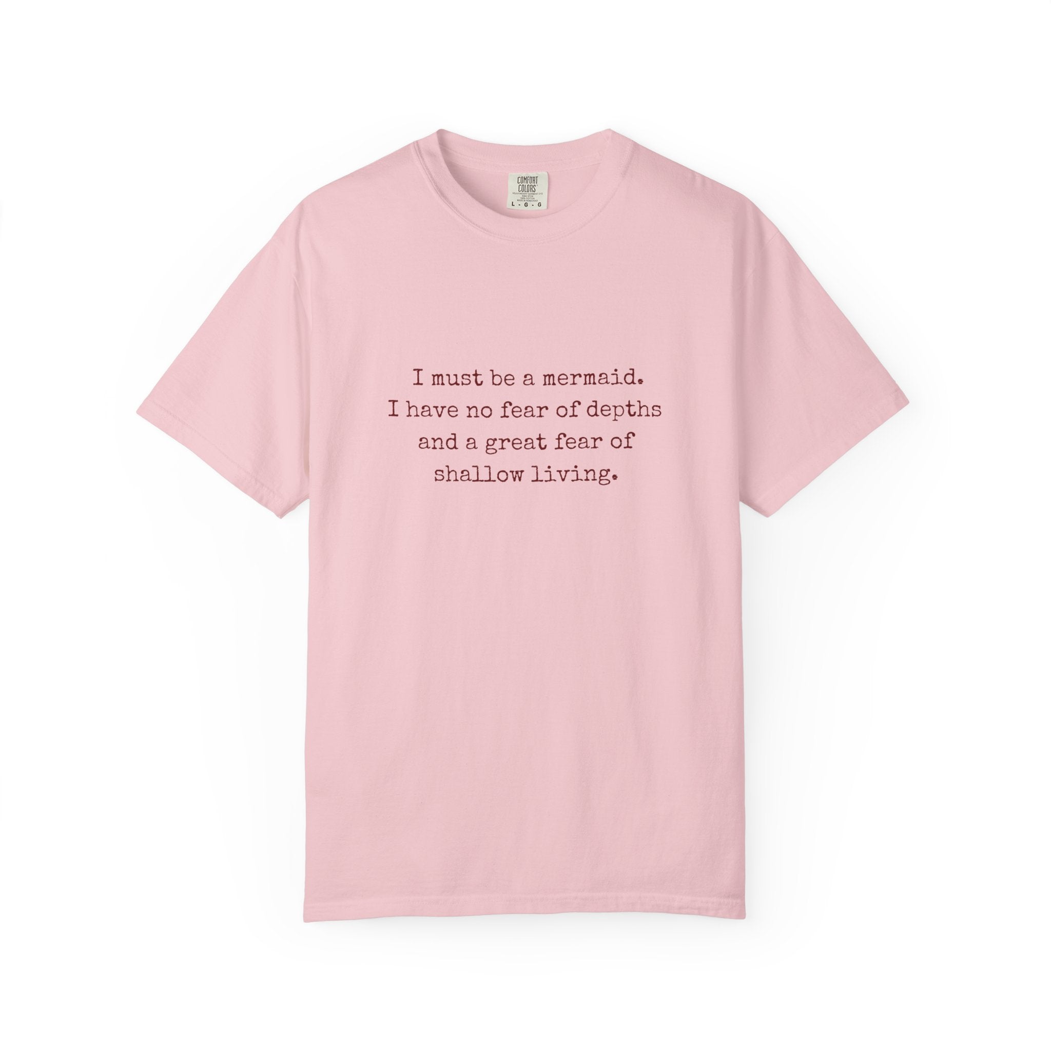 Anaïs Nin Mermaid Quote Tee — Ivory Cotton Poetic Statement
