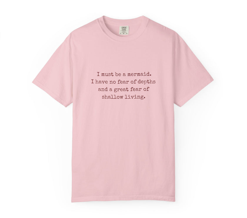 Anaïs Nin Mermaid Quote Tee — Ivory Cotton Poetic Statement