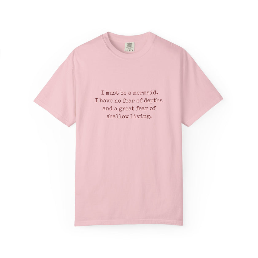 Anaïs Nin Mermaid Quote Tee — Ivory Cotton Poetic Statement