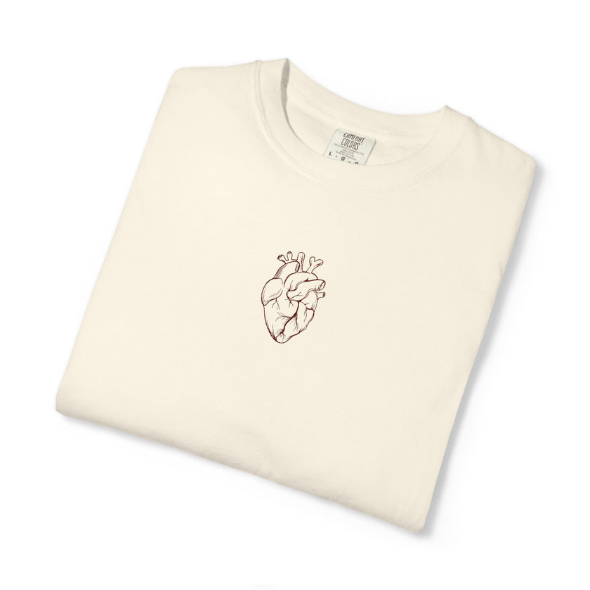 Embroidered Heart Illustration T-Shirt