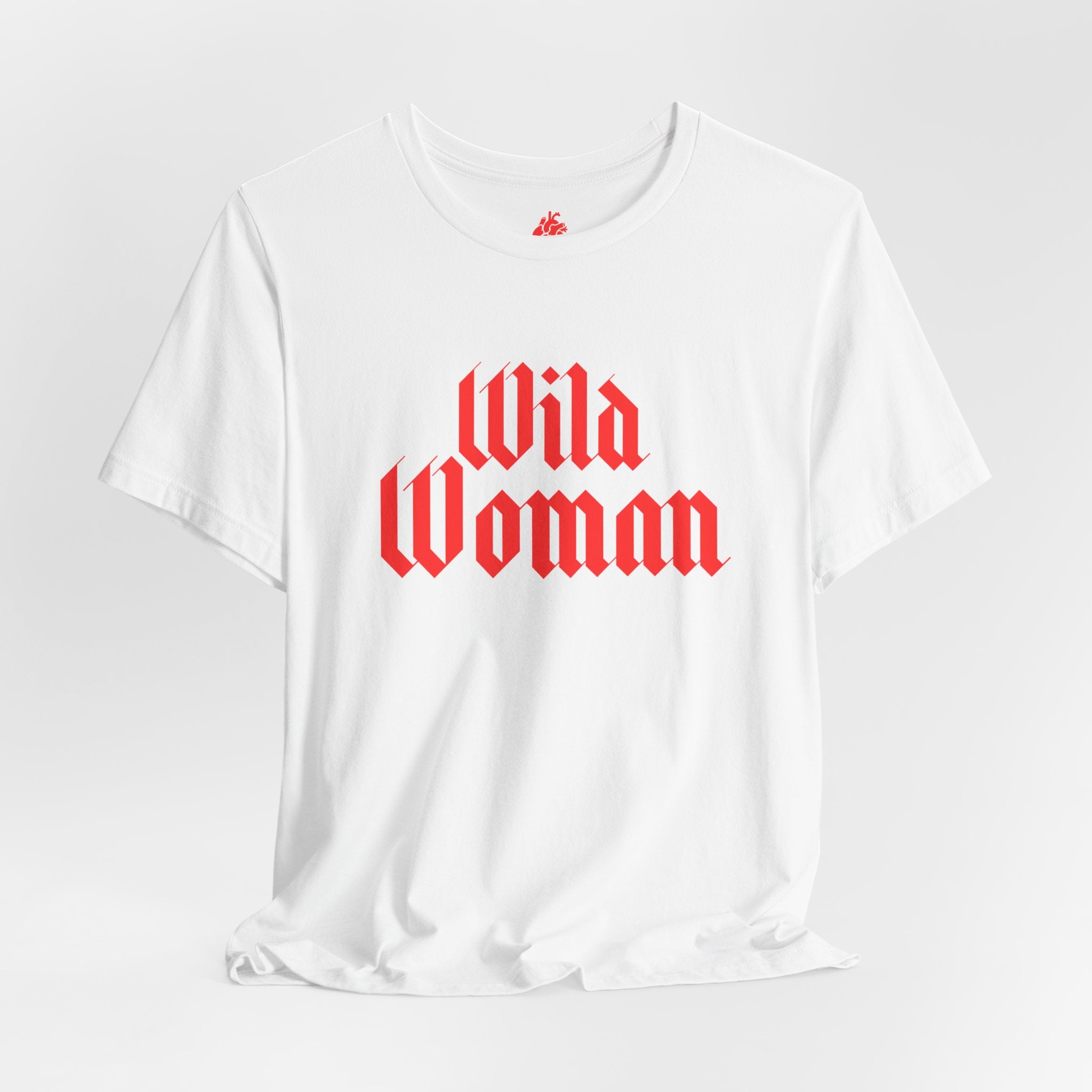 Wild Woman Tee — Bold Red Gothic Graphic T‑Shirt