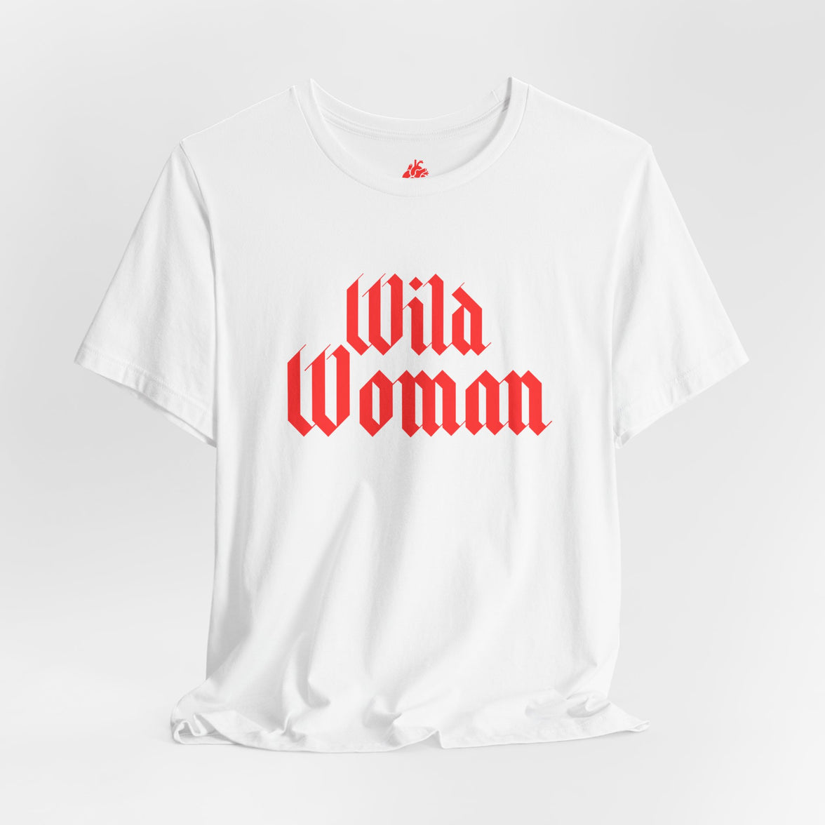 Wild Woman Tee — Bold Red Gothic Graphic T‑Shirt