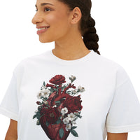 Floral Heart Boxy Tee