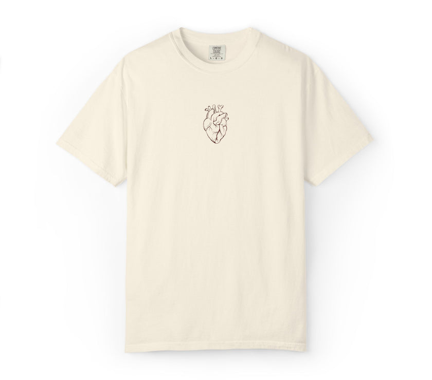 Embroidered Heart Illustration T-Shirt
